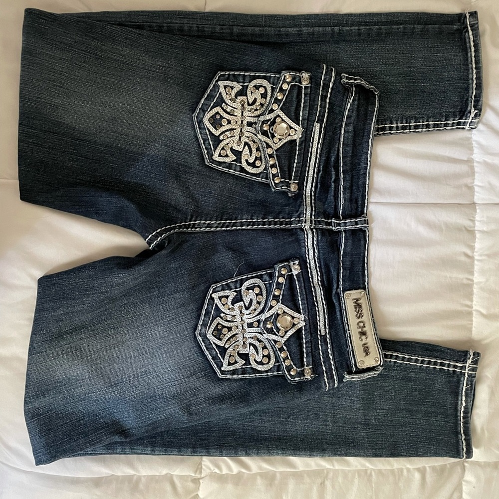 Cute Embellished Dark Wash Jeans